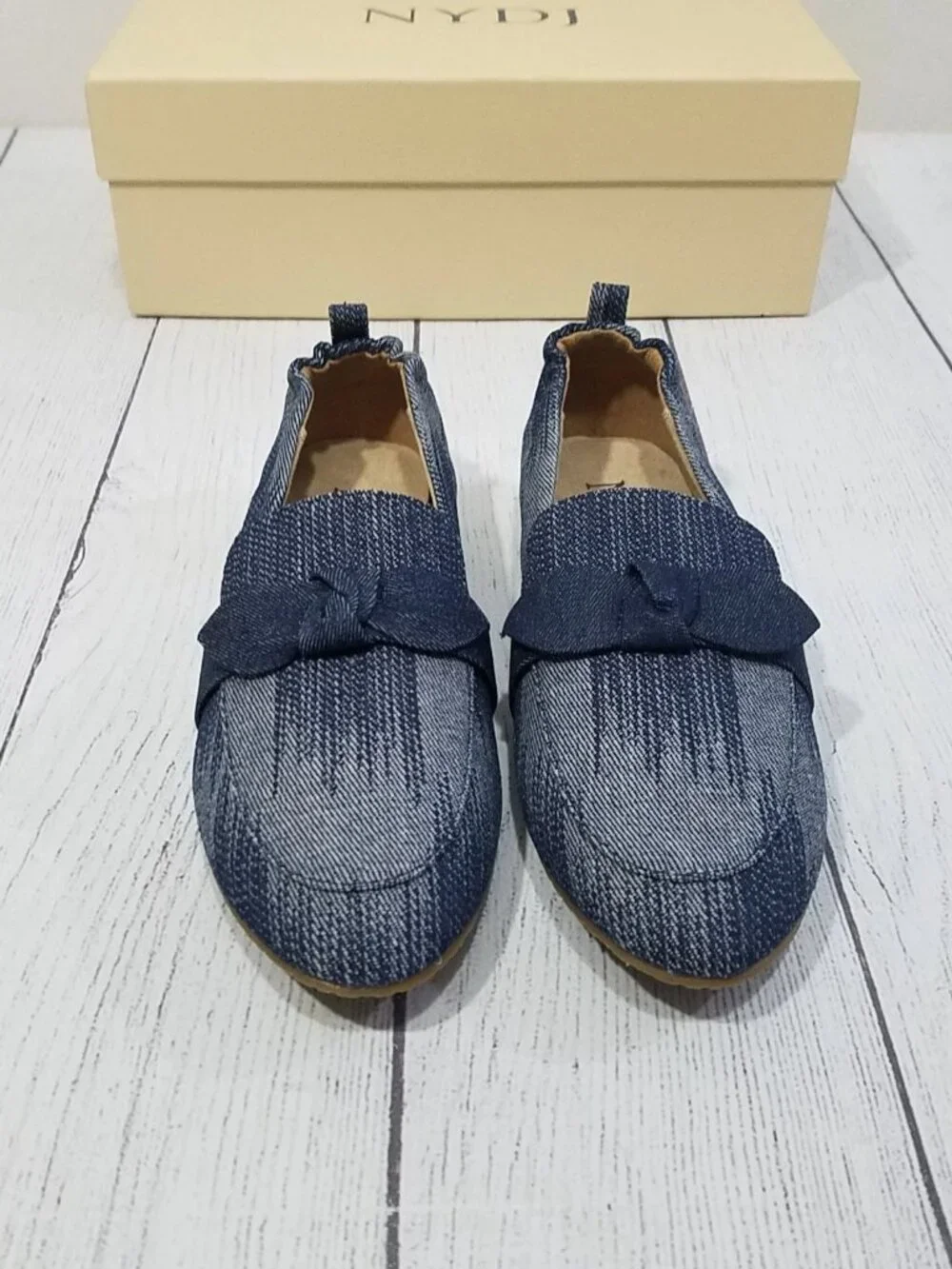 NYDJ Douglass Denim Loafers Womens Size 6
